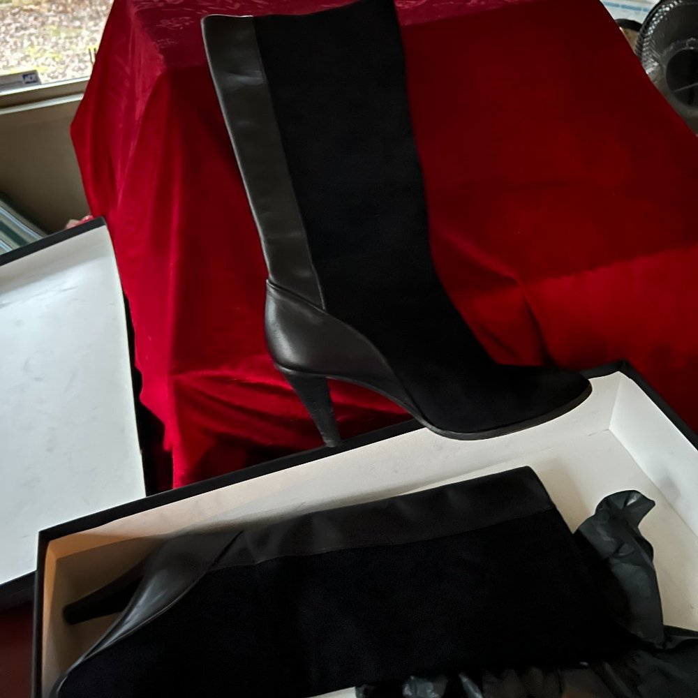 Rebecca Minkoff Black Suede/leather Boots Size 10B